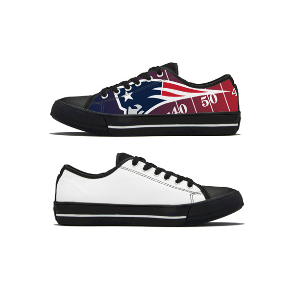 Women's New England Patriots Low Top Canvas Sneakers 005